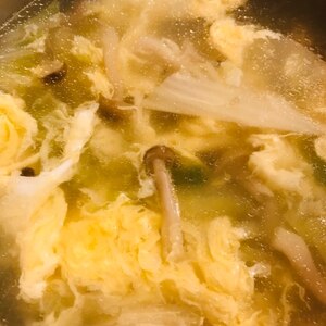 しめじと卵の中華スープ